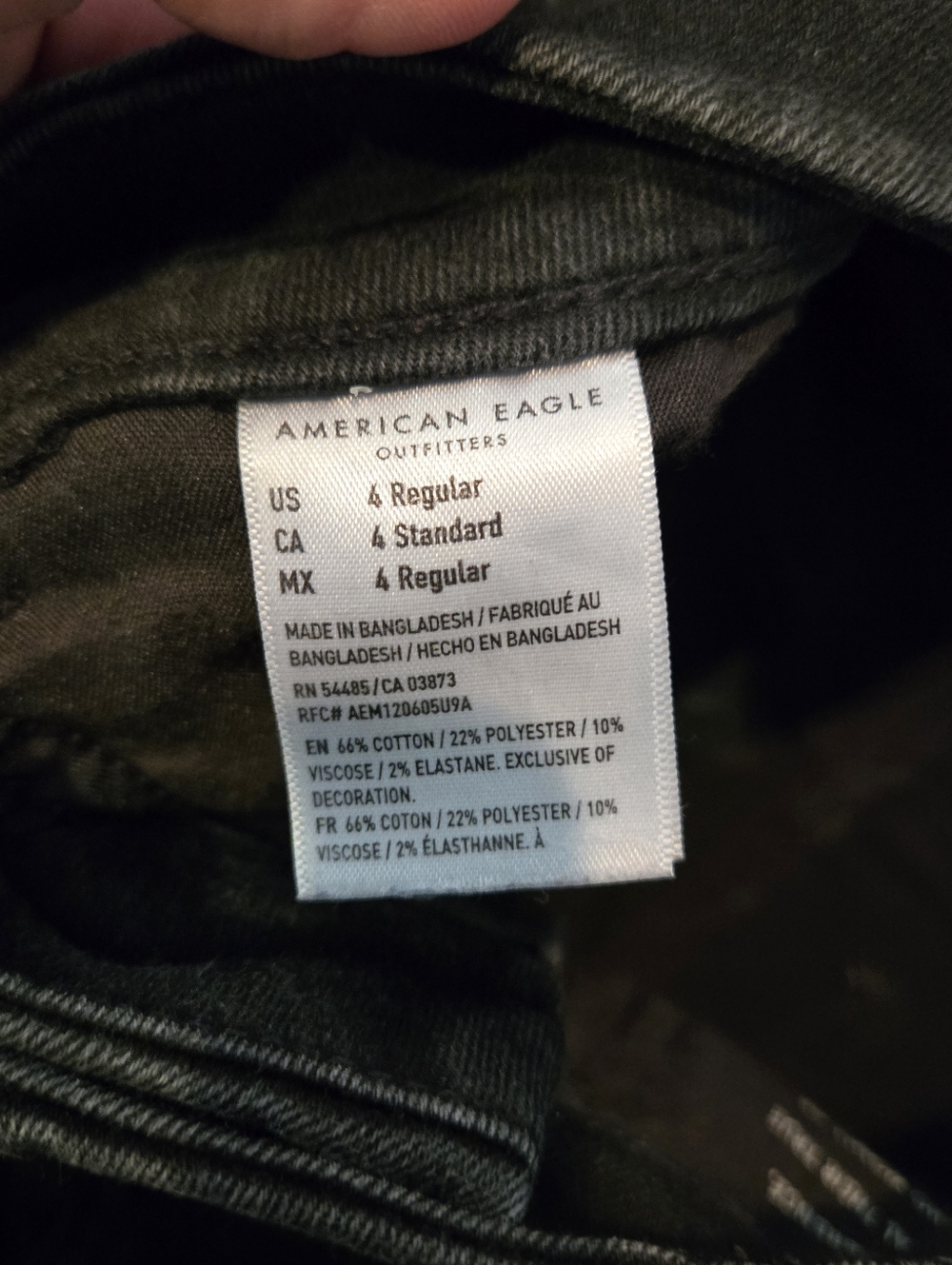 American Eagle Next Level Stretch Curvy Hi-Rise Jegging Skinny Jeans SZ 4 Reg - Picture 7 of 9